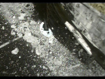Hayabusa2 sondens ben på overfladen af asteroiden